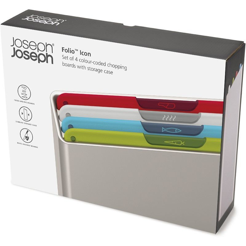 Набор разделочных досок Joseph Joseph Folio Icon Regular разноцветных 20x30см, 4шт, 60218