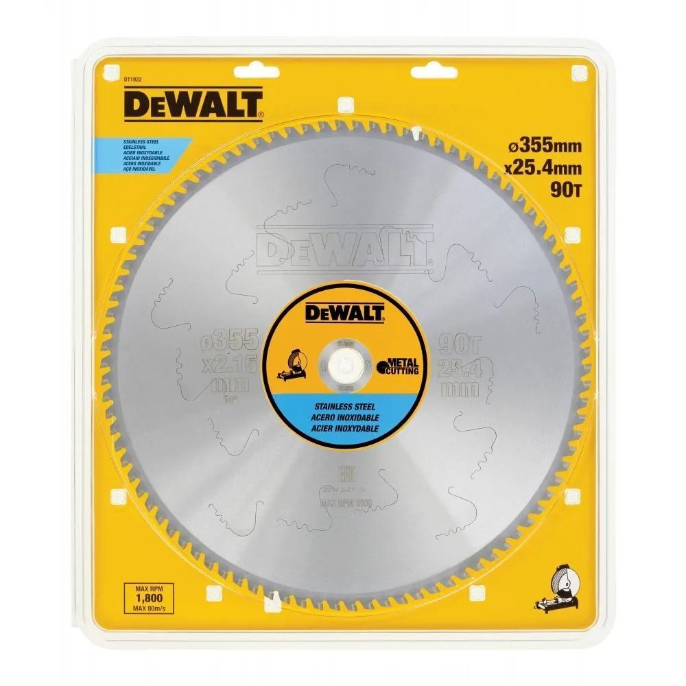 Диск пильный DeWalt твердосплавный 355х25.4х90 CONSTRUCTION DT1922