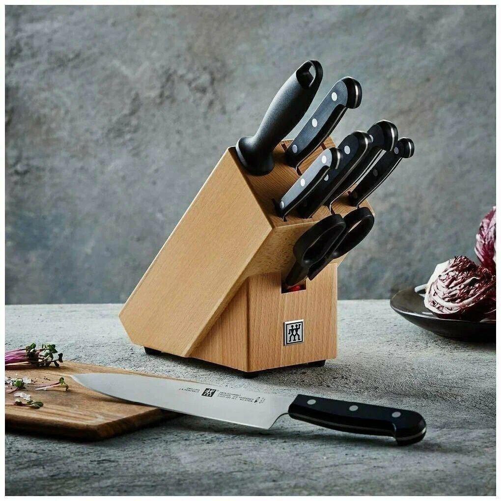 Набор кухонных ножей ZWILLING TWIN Gourmet, 31665-000, 9 предметов, с подставкой для ножей