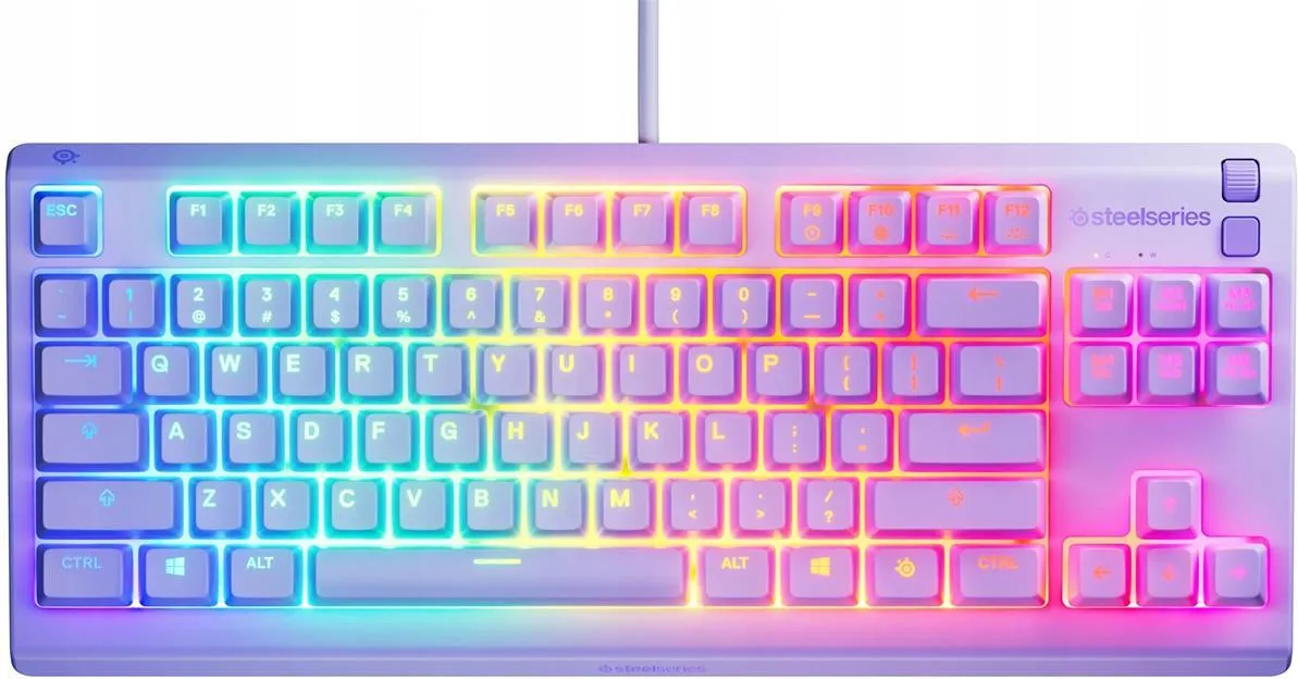 Игровая клавиатура SteelSeries Apex 3 TKL US (64940), лавандовый