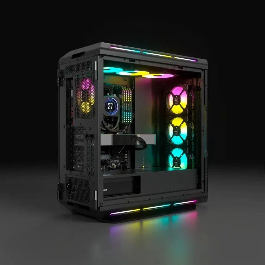 Корпус ATX Corsair iCUE 5000T RGB SMART, Midi-Tower, без БП, черный [cc-9011230-ww]