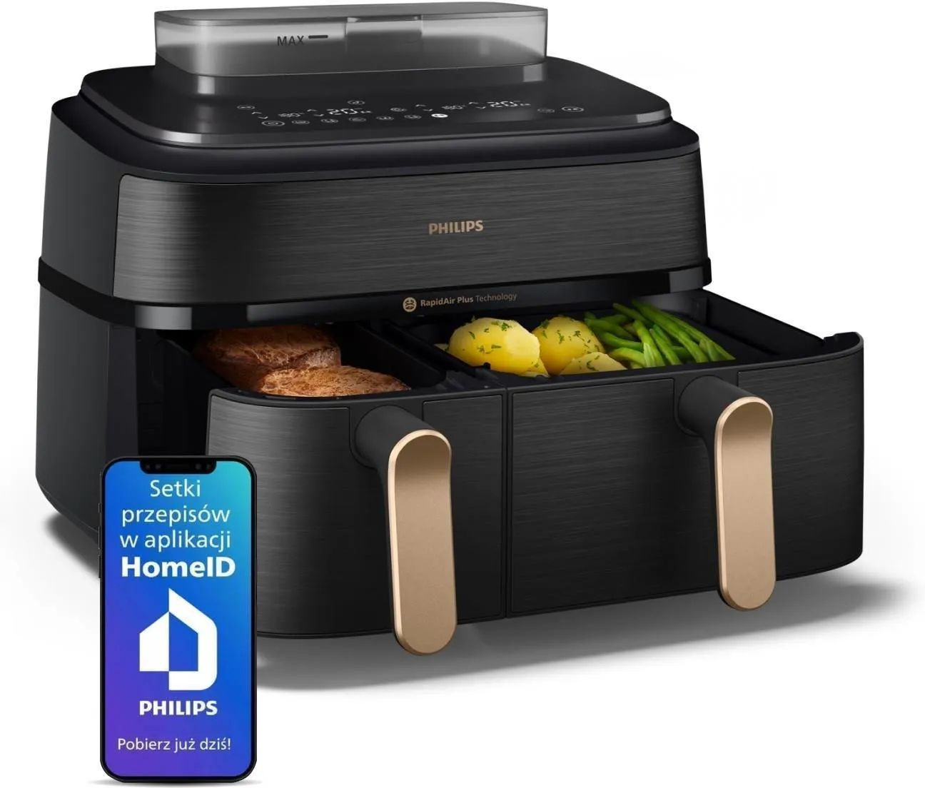 Фритюрница Philips Series 5000 Ovi Dual Basket NA552/00