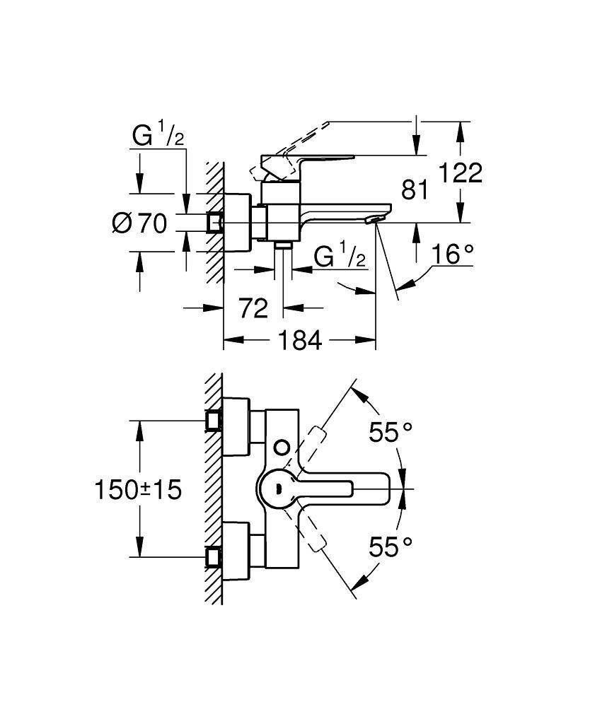 Смеситель для душа Grohe Lineare 33849001 хром