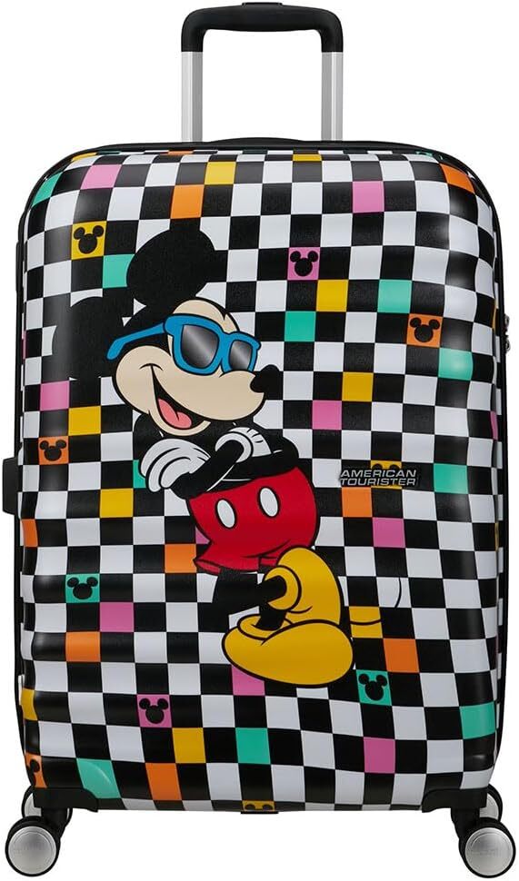 American Tourist Wavebreaker Disney FL - Spinner M чемодан, 67 см, 64 л Mickey Check