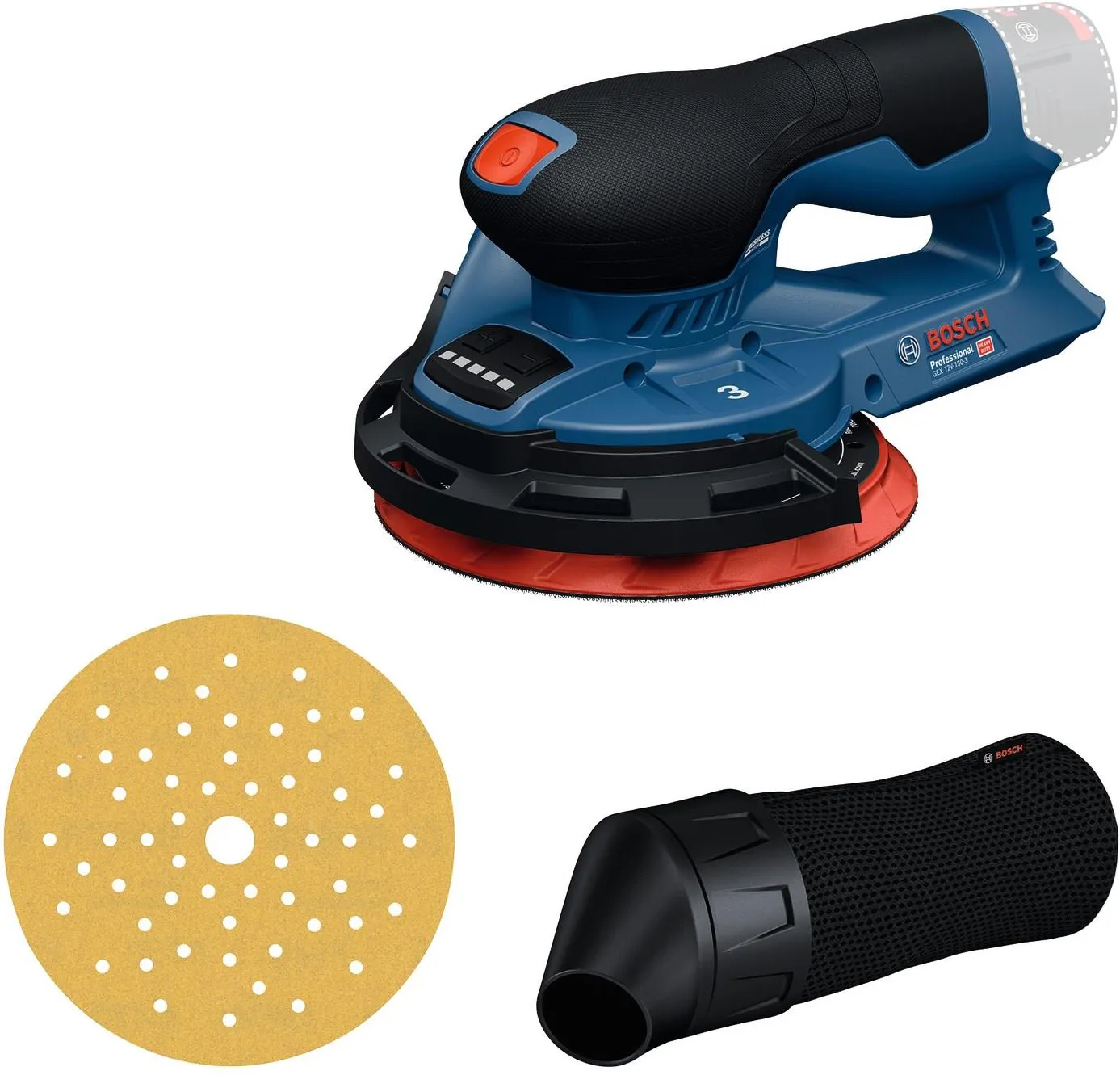 Эксцентриковая шлифовальная машина аккумуляторная Bosch GEX 12V-150-3 Professional 0601373301