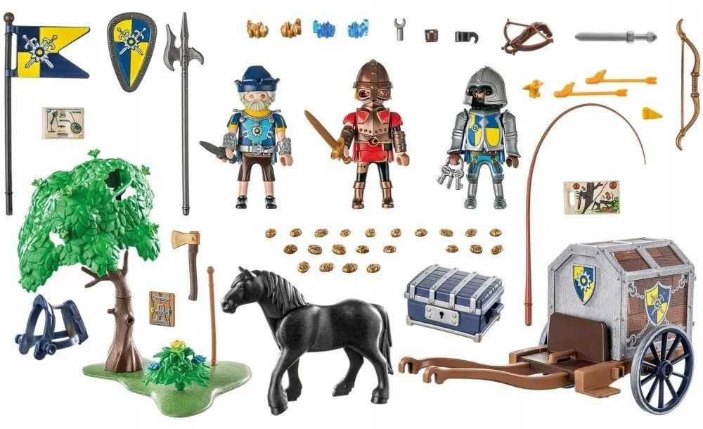 Конструктор Playmobil Novelmore - Ограбление транспортной повозки, Битва за золото - Плеймобиль 71484