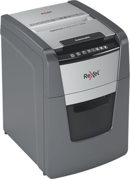 Шредер Rexel Optimum AutoFeed 100X с автоподачей (секр.P-4)/фрагменты/100лист./34лтр./скрепки