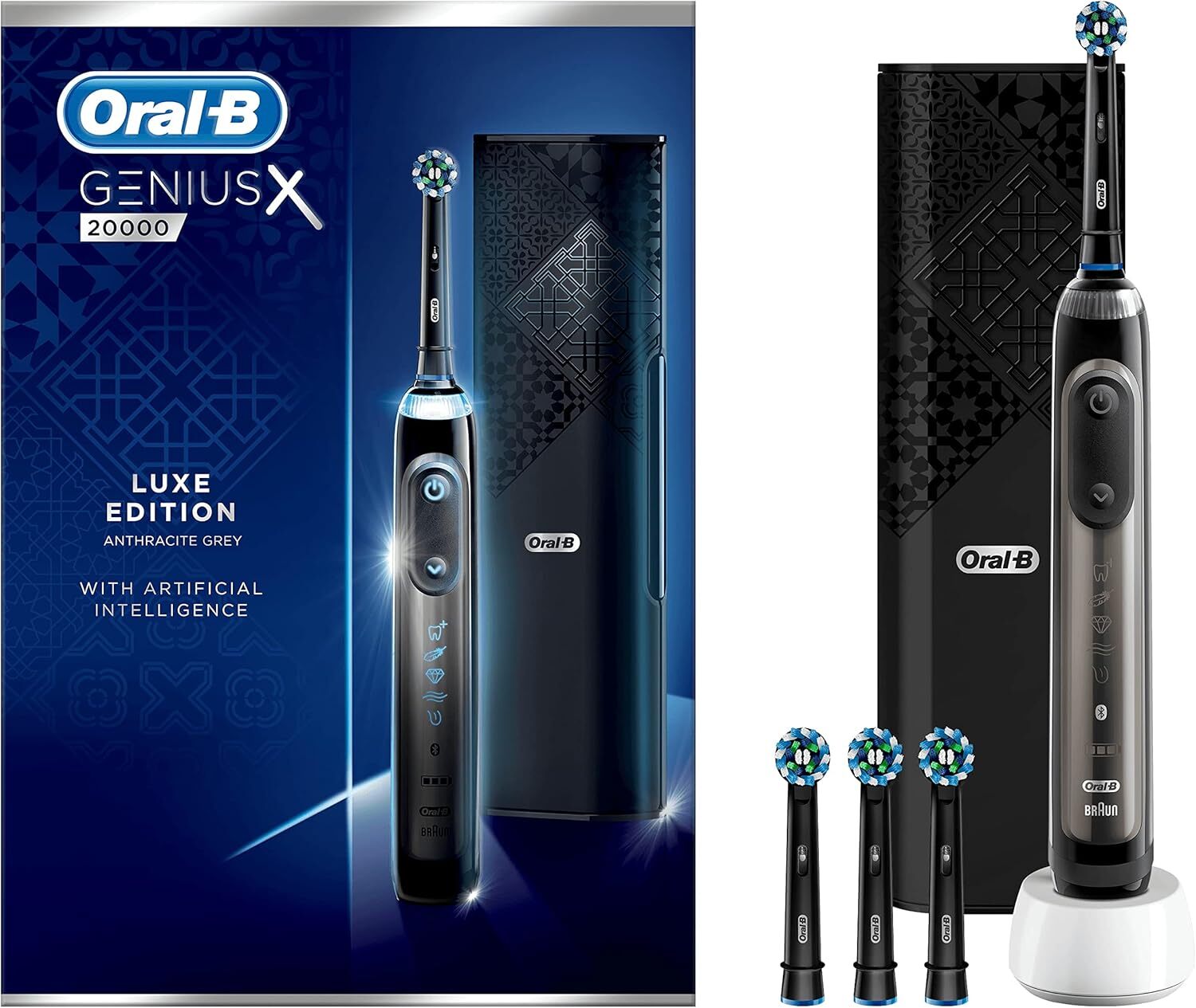 Электрическая зубная щетка Oral-B Genius X Luxe Edition, черная