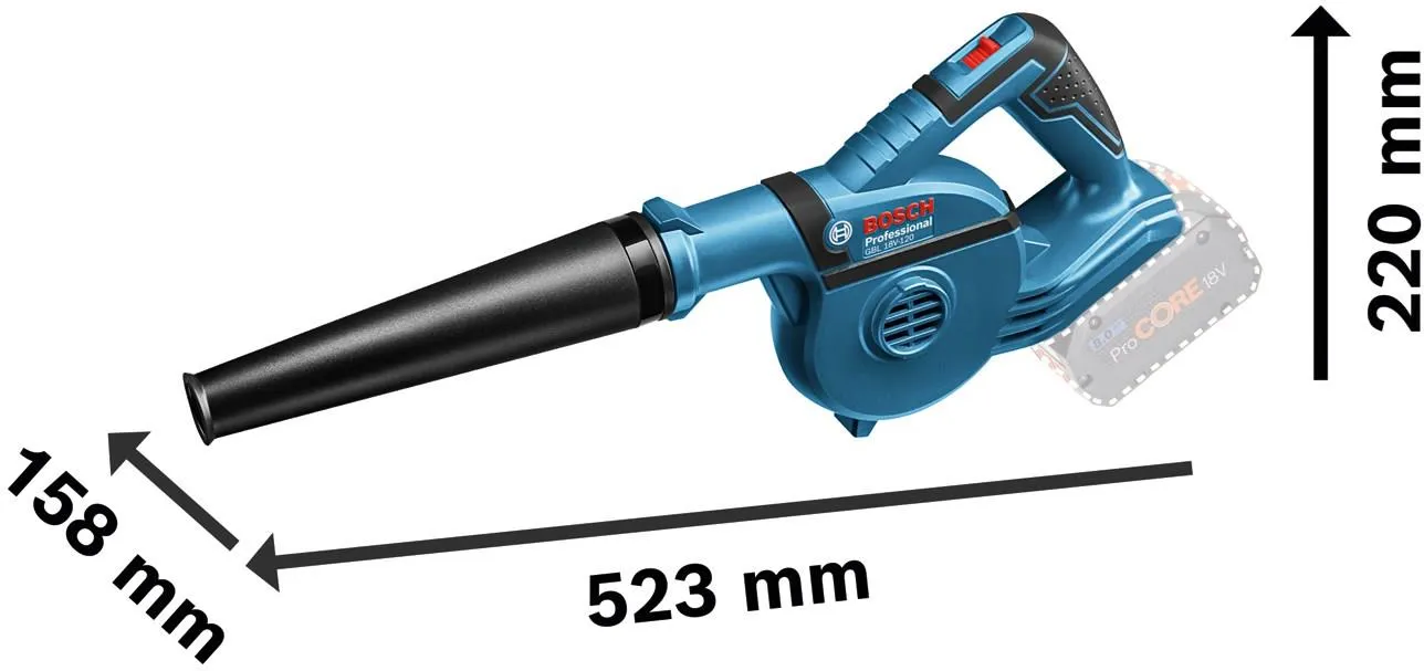 Аккумуляторная воздуходувка Bosch GBL 18V-120 Professional 06019F5100
