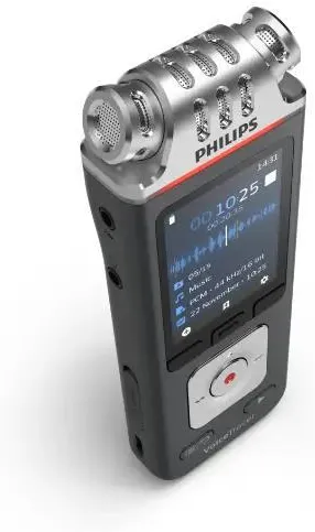 Диктофон PHILIPS DVT6115, чёрно-серебристый
