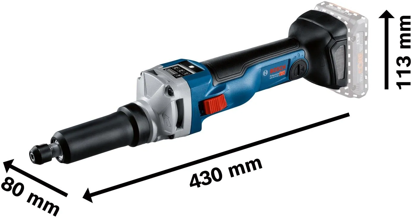 Прямая шлифовальная машина аккумуляторная Bosch GGS 18V-10 SLC Professional 06012B4001