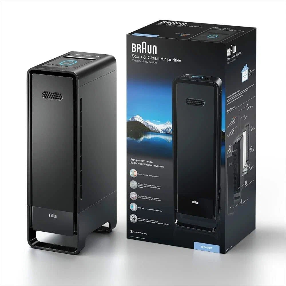Очиститель воздуха Braun Scan & Clean BFD104BE2 (черный)