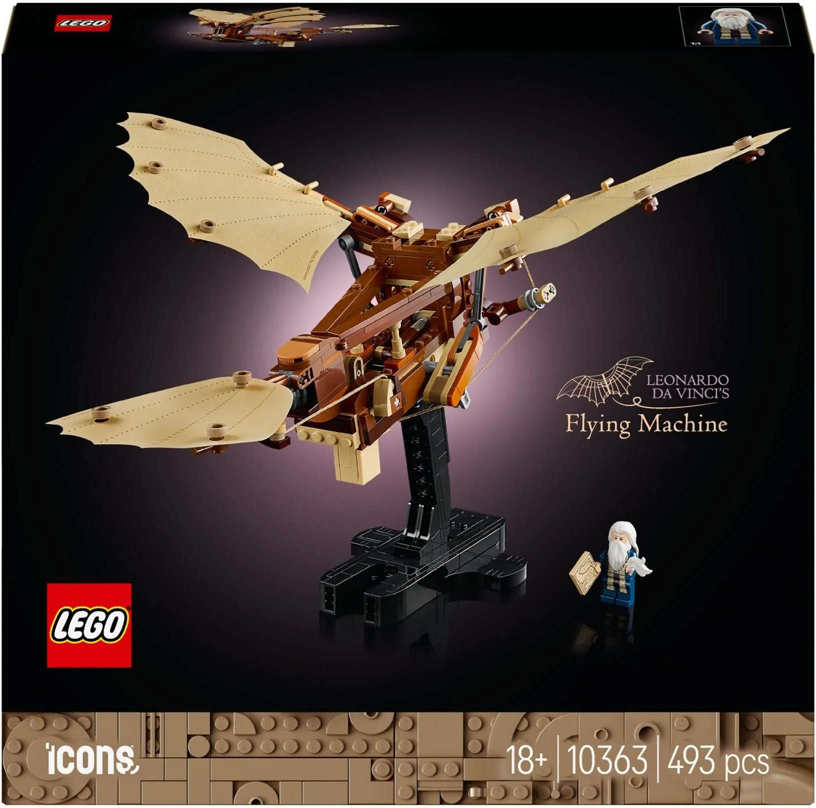 Конструктор LEGO Icons 10363 Летающая машина Леонардо да Винчи