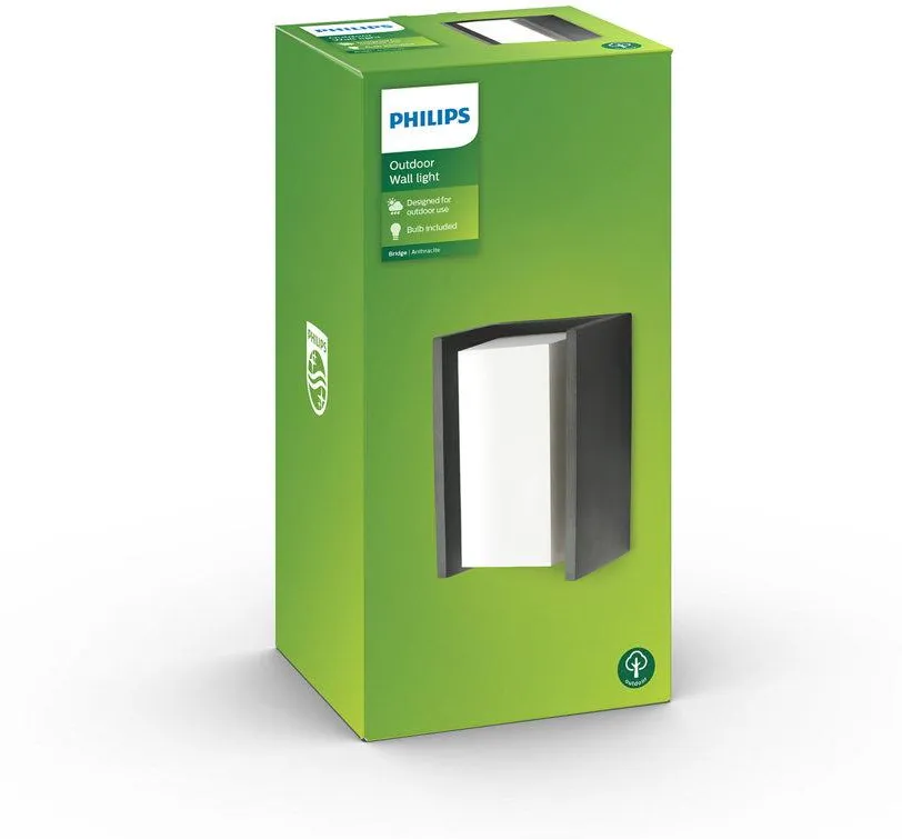 Садовый настенный светильник PHILIPS MyGarden Bridge, антрацитовый