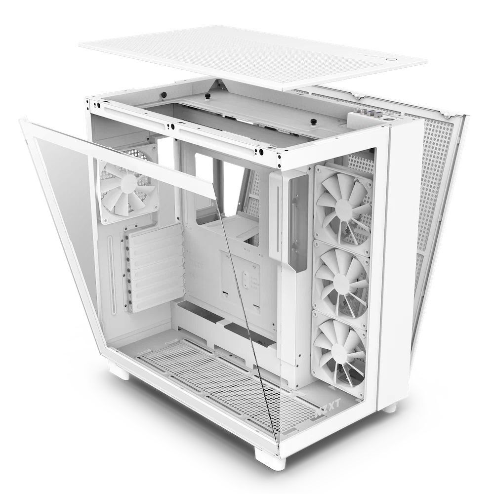 Корпус NZXT H9 Flow Window Mini-ITX, Micro-ATX, ATX White (CM-H91FW-01)