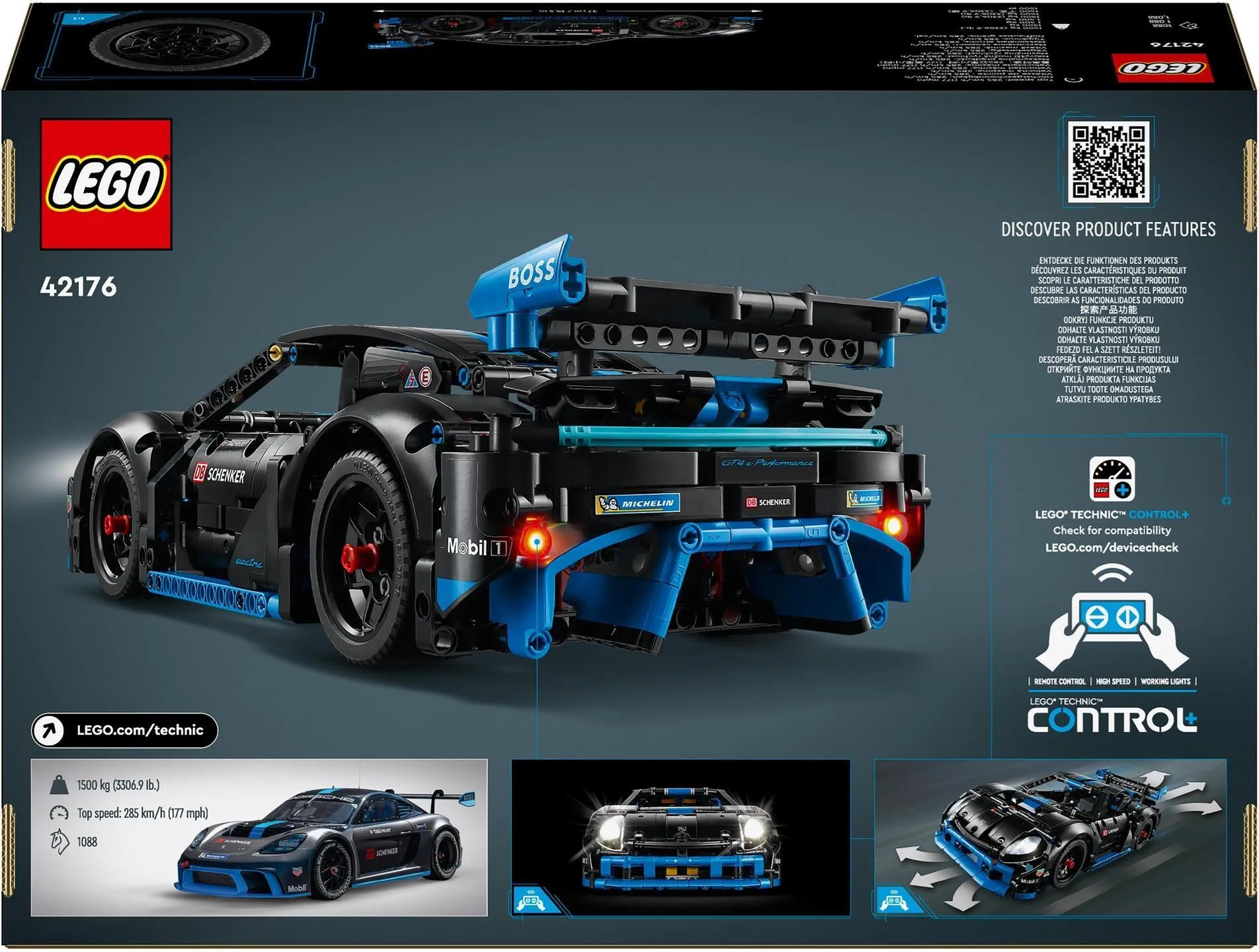 Конструктор LEGO Technic 42176 Гоночный автомобиль Porsche GT4 e-Performance