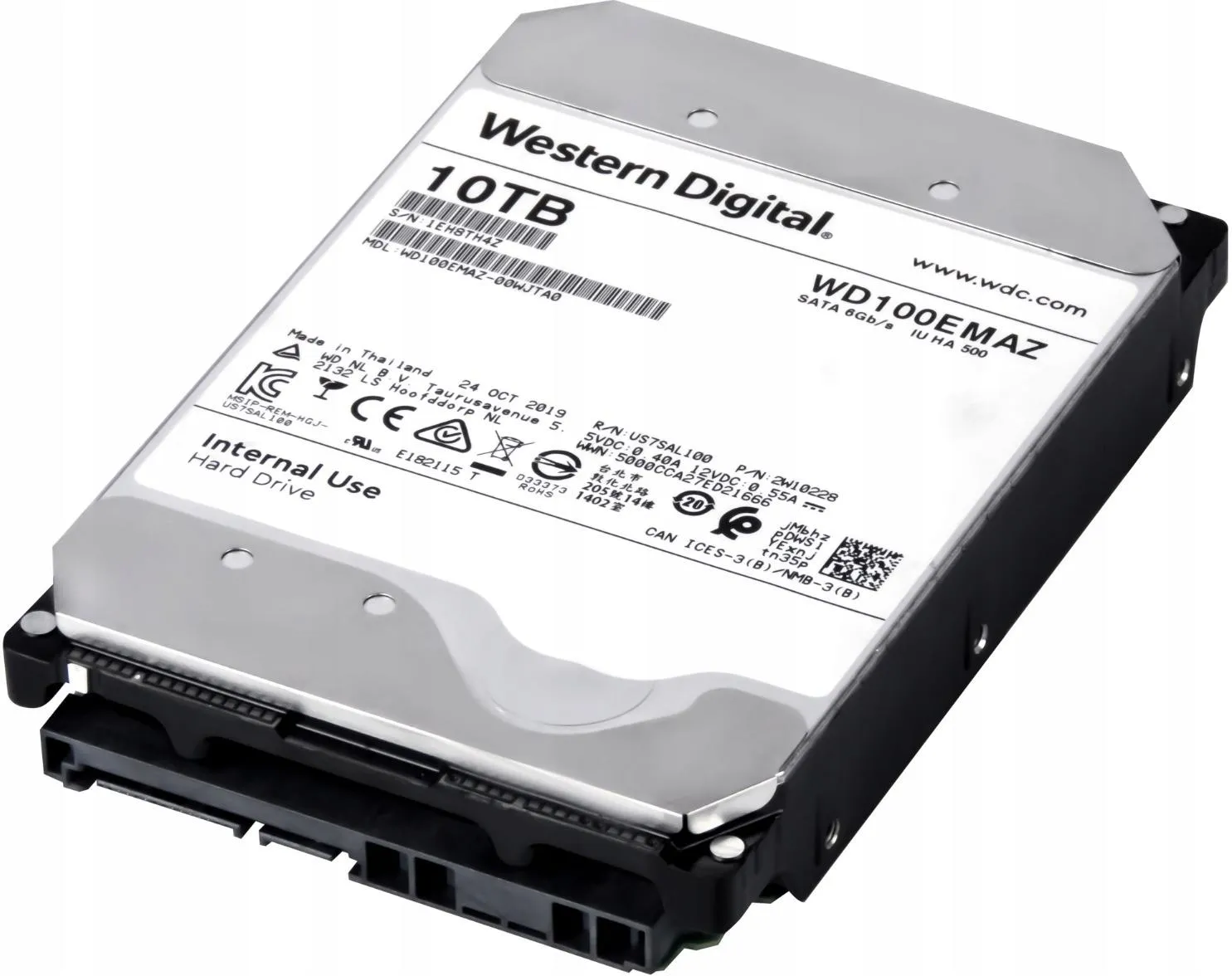 Жёсткий диск WD WD100EMAZ, 3,5", 10 ТБ, SATA III