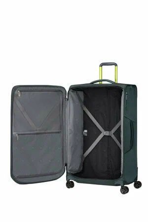 Чемодан Samsonite, Respark 79 cm, 124/140 л, зеленый