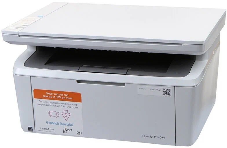 МФУ лазерное HP LaserJet M140we, ч/б, A4, белый