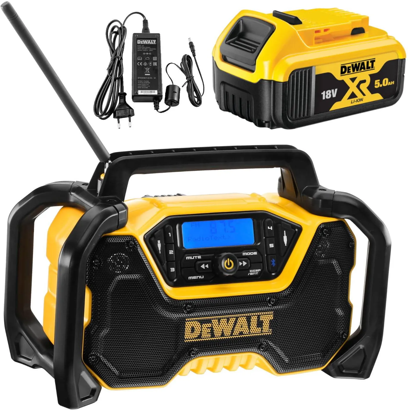 Аккумуляторная радиостанция/Bluetooth-колонка DeWalt DCR029, без АКБ и ЗУ