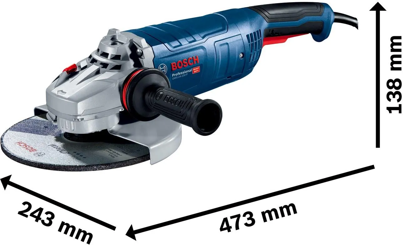 Угловая шлифовальная машина сетевая Bosch GWS 24-230 P Professional 06018C3100