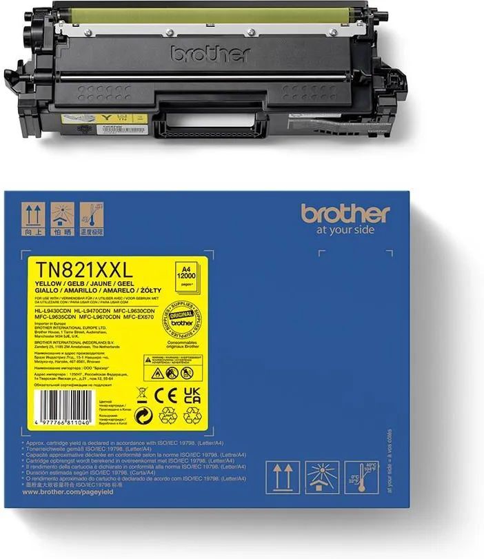 Картридж Brother TN-821XXLY желтый