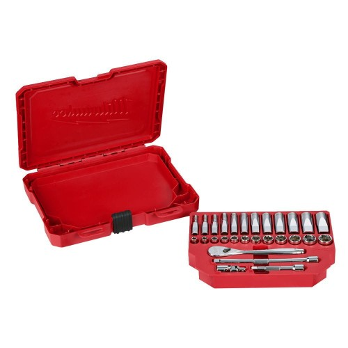Набор метрических головок Milwaukee с трещоткой 1/4" 4932464943 (28 шт)