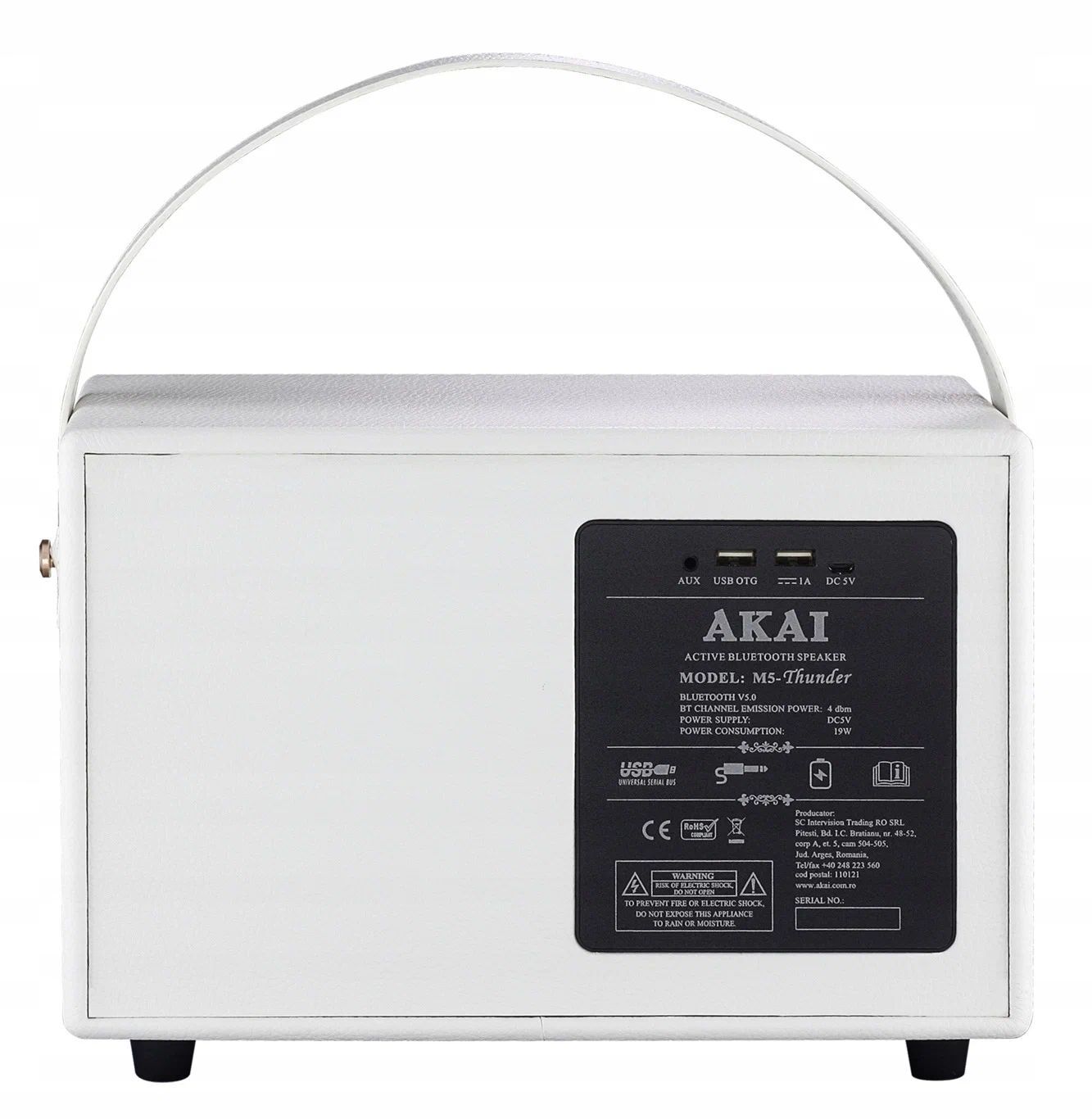 Беспроводная колонка Akai M5 Thunder White