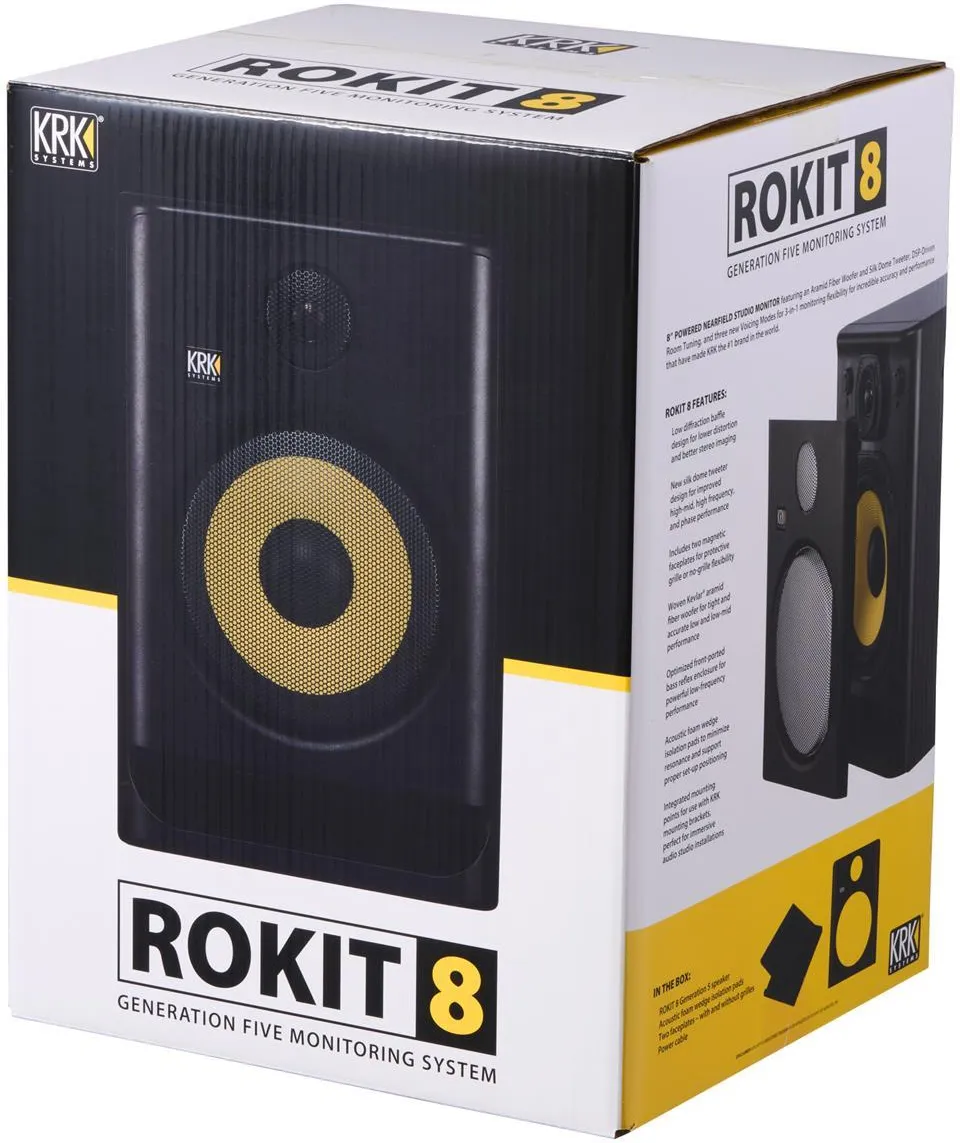 Активный студийный монитор KRK Rokit 8 G5, 8"