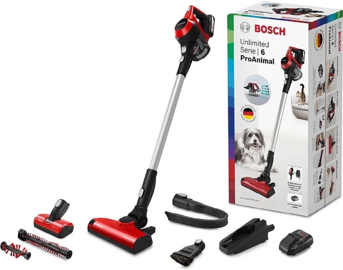 Пылесос Bosch BCS61PET ProAnimal, красный