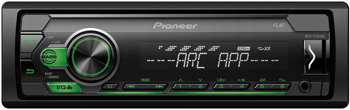 Автомагнитола PIONEER MVH-S120UBG USB FLAC ANDROID 1-DIN
