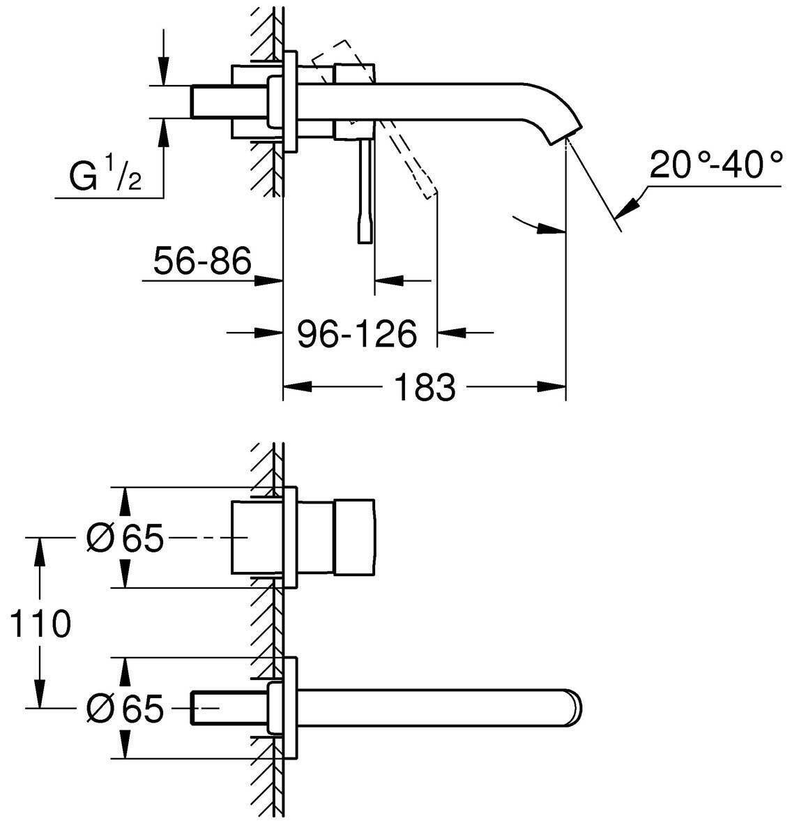Смеситель для раковины Grohe Essence+ 19408DC1