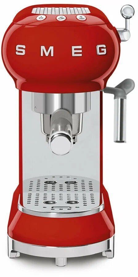 Кофеварка рожковая Smeg ECF01, красный