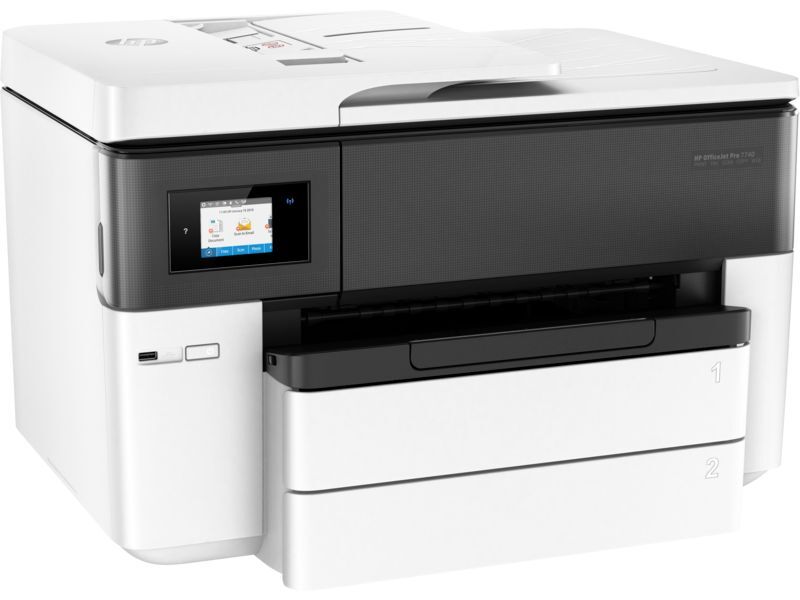 МФУ струйное HP OfficeJet Pro 7740 (принтер, сканер, копир, факс), A3, 22 стр./мин, 30000 стр./м, 4800х1200, дуплекс, WI-FI, с/к, G5J38A