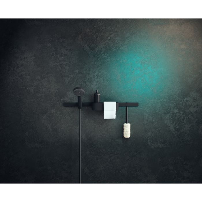 Душевой набор Hansgrohe WallStoris с системой хранения, матовый черный (24291670)
