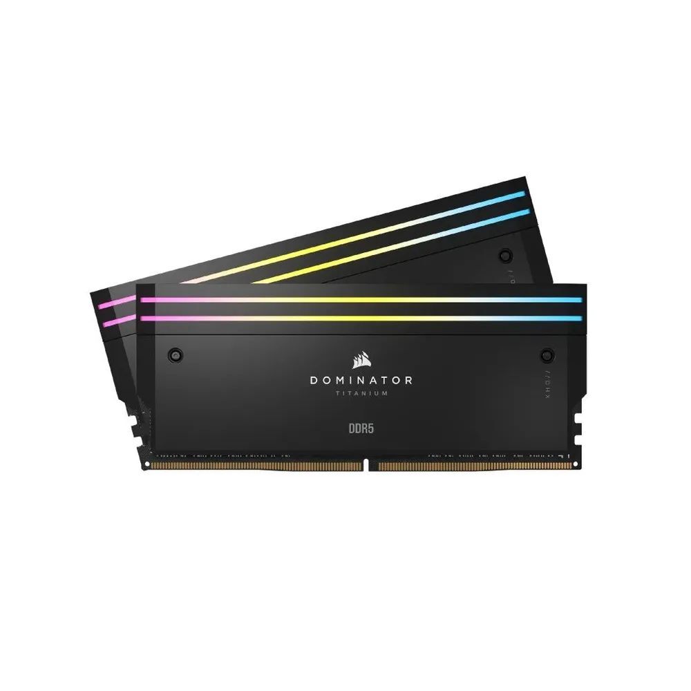 Оперативная память Corsair DOMINATOR TITANIUM RGB 32 ГБ (2x16 ГБ) DDR5 6000 МГц, черный 2x16 ГБ (CMP32GX5M2B6000C30)