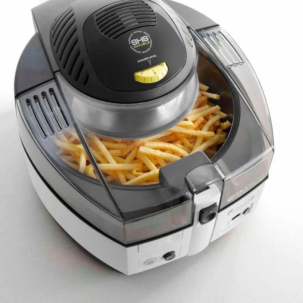 Фритюрница с горячим воздухом de'longhi multifry classic fh1163 мультиварка 1400 вт также для выпечки хлеба вместимость 1,5 кг