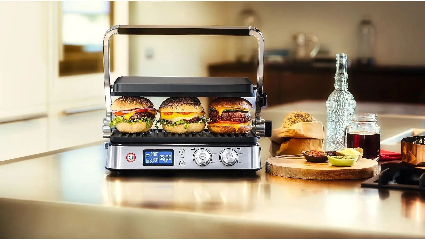 Контакт гриль BRAUN MultiGrill 9 CG9040 серебро-черный