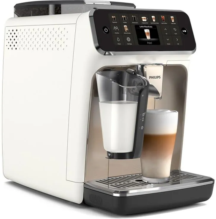 Кофемашина PHILIPS 5500 LatteGo EP5543/90, белая