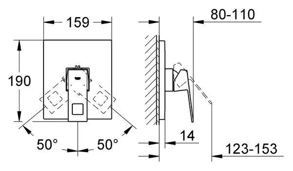 Смеситель для душа Grohe Eurocube 19898000