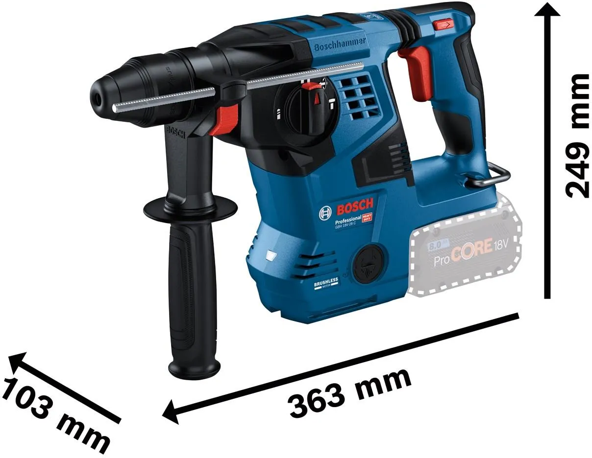 Аккумуляторный перфоратор Bosch GBH 18V-28 C Professional 0611920000
