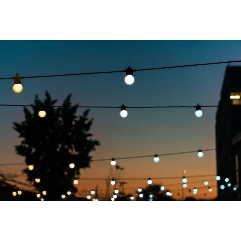 Гирлянда LED уличные фонарики Twinkly Festoon - 20 шт. (10 м) AWW + BT + Wi-Fi (TWF020GOP-BEU)