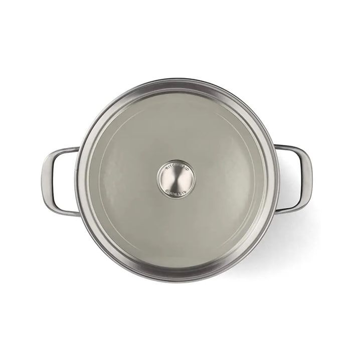 Эмалированная кастрюля Kitchenaid с крышкой 3,7 л, черная