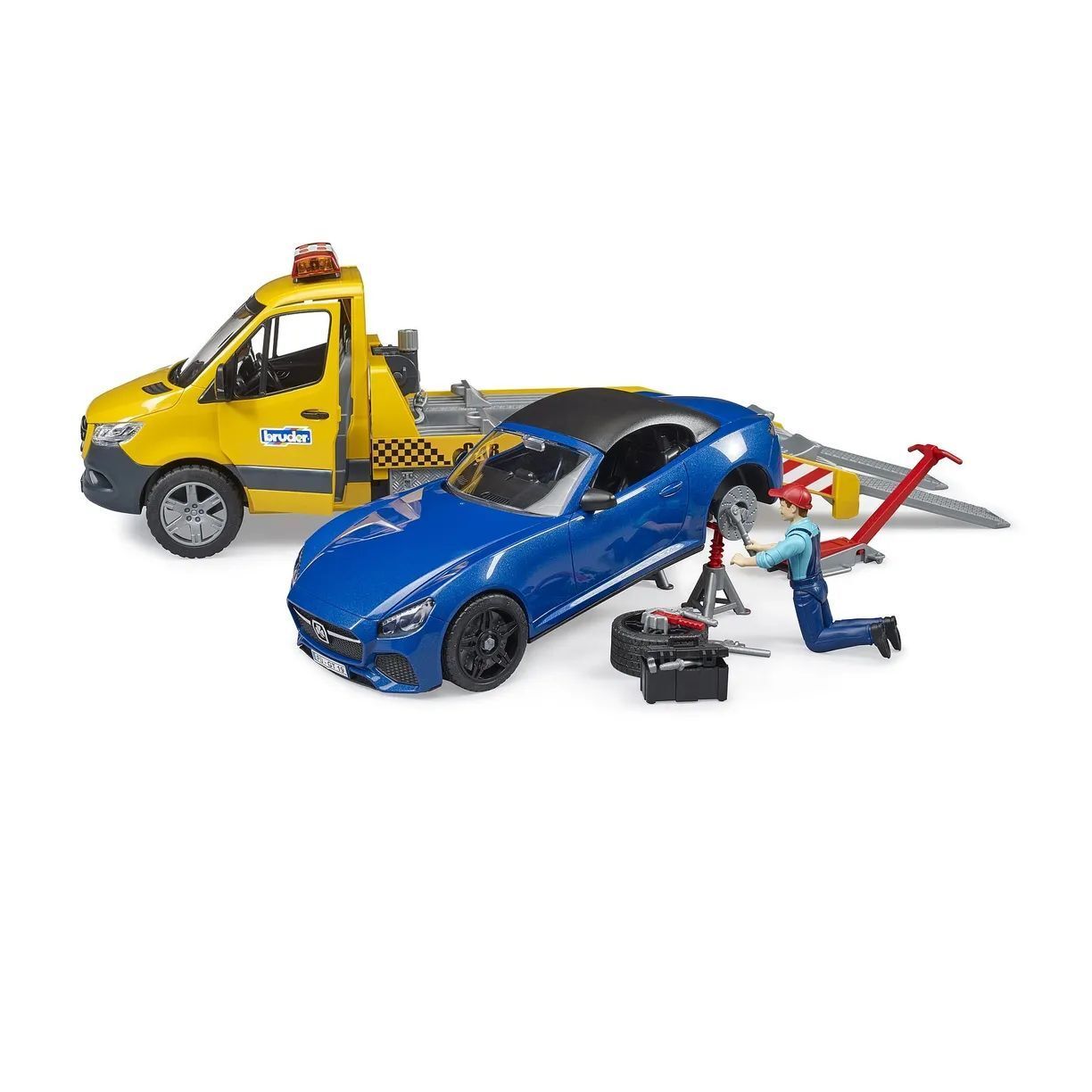 Игрушка Bruder 02675 Эвакуатор Mercedes Benz Sprinter и Автомобиль Roadster