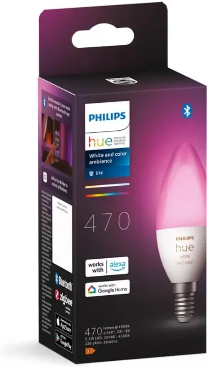 Лампочка PHILIPS HUE White and color ambiance E14 929002294204