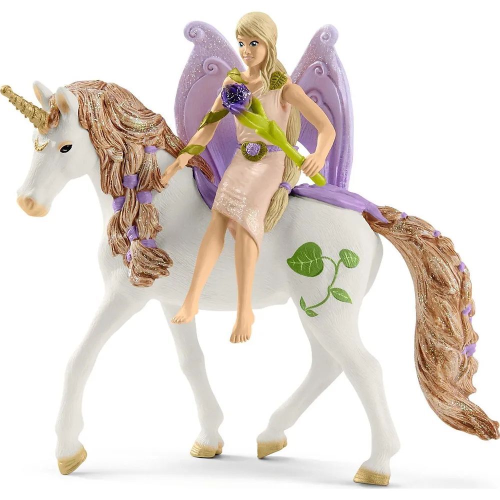 Игровой набор Schleich Сверкающий цветочный домик с единорогами, озером и стойлом 42445
