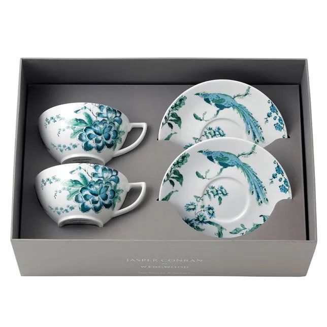 Набор из 2 чашек с блюдцами для чая Wedgwood Jasper Conran Chinoiserie White 200 мл (40005336)
