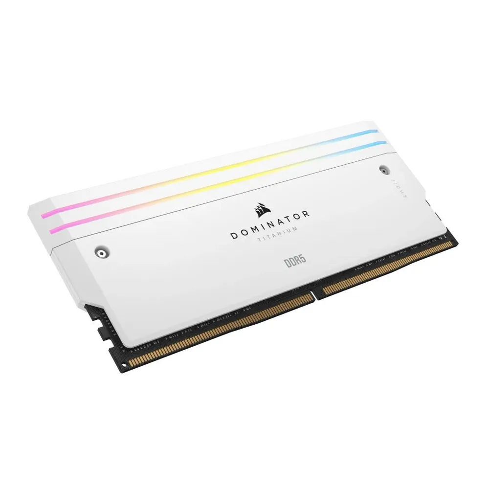 Оперативная память Corsair DOMINATOR TITANIUM RGB 32 ГБ (2x16 ГБ) DDR5 6000 МГц,белый 2x16 ГБ (CMP32GX5M2B6000C30W)