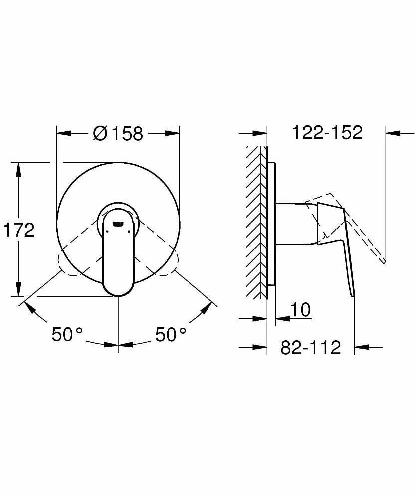 Смеситель для душа Grohe Eurosmart Cosmopolitan 24044000