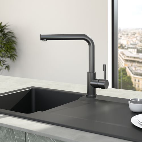 Смеситель для кухни Villeroy & Boch Steel Shower Anthracite (96970105)